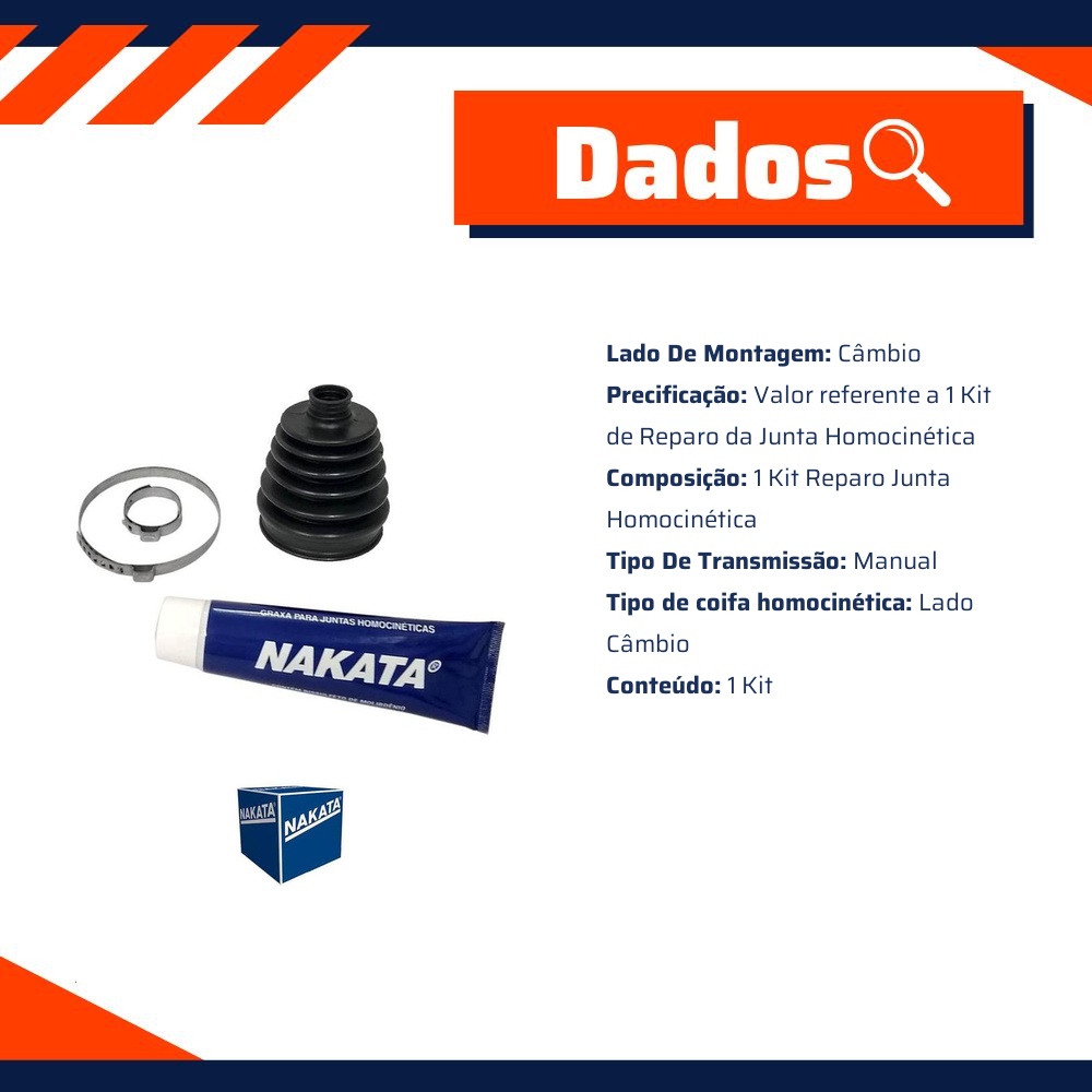 Kit de Reparo DA Junta Homocinética - Nakata - NKJ240D