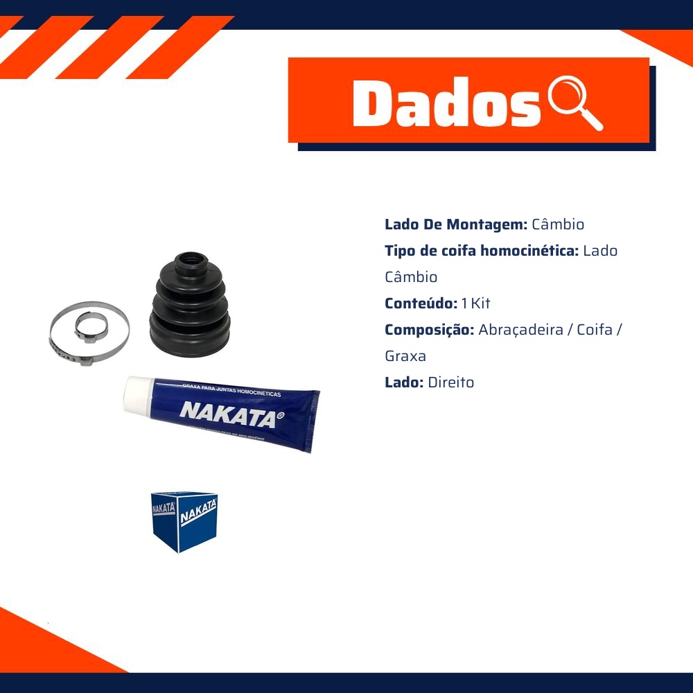 Kit de Reparo da Junta Homocinética - Nakata - NKJ303D