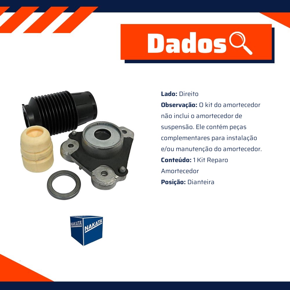 Kit de Reparo do Amortecedor Dianteiro Direito - Nakata - NK0706D