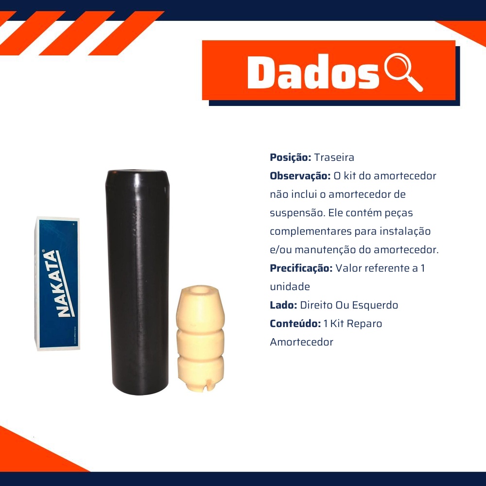 Kit de Reparo do Amortecedor Traseiro - Nakata - NK0310