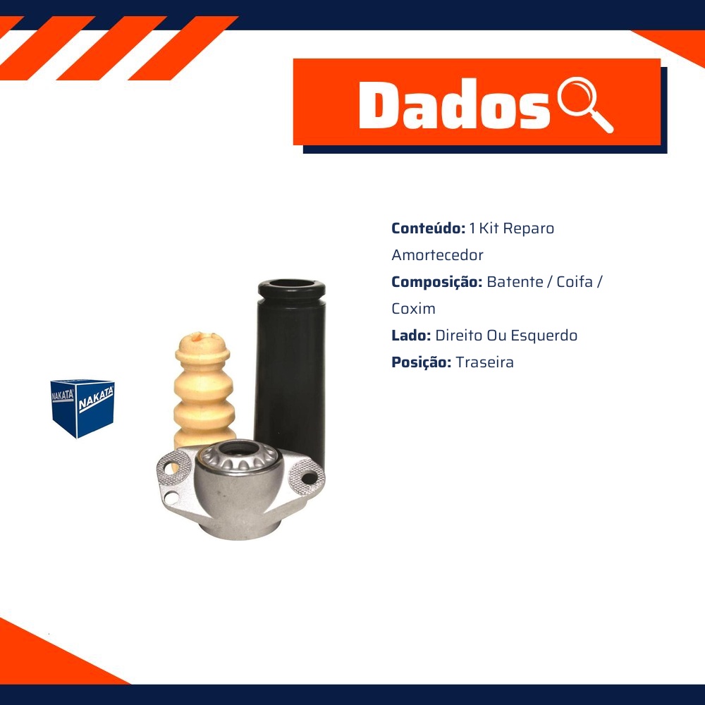 Kit de Reparo do Amortecedor Traseiro - Nakata - NK0429