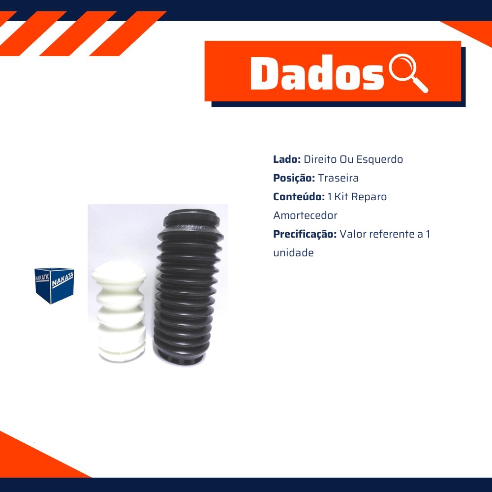 Kit de Reparo do Amortecedor Traseiro - Nakata - NK0405