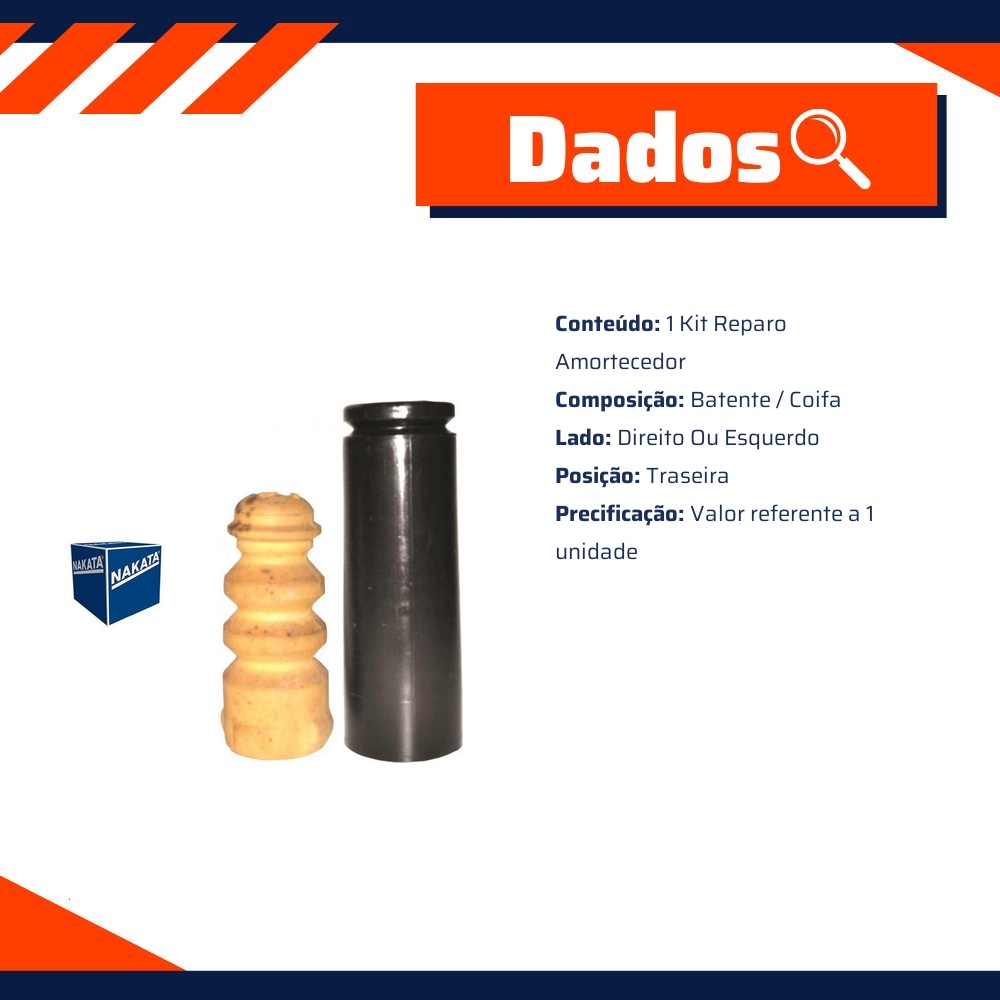 Kit de Reparo do Amortecedor Traseiro - Nakata - NK0423