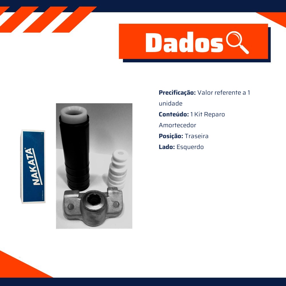 Kit de Reparo do Amortecedor Traseiro Esquerdo - Nakata - NK0365E