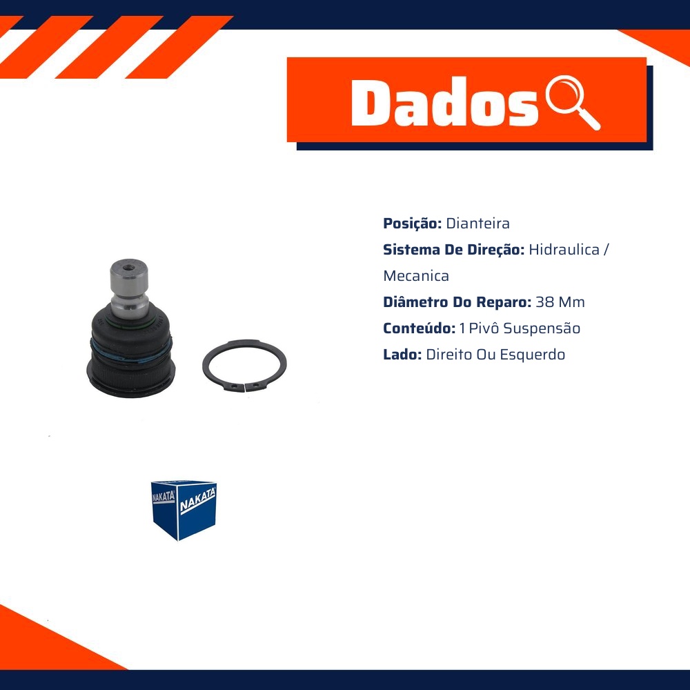 Pivô de Suspensão Dianteiro - Nakata - N 99229