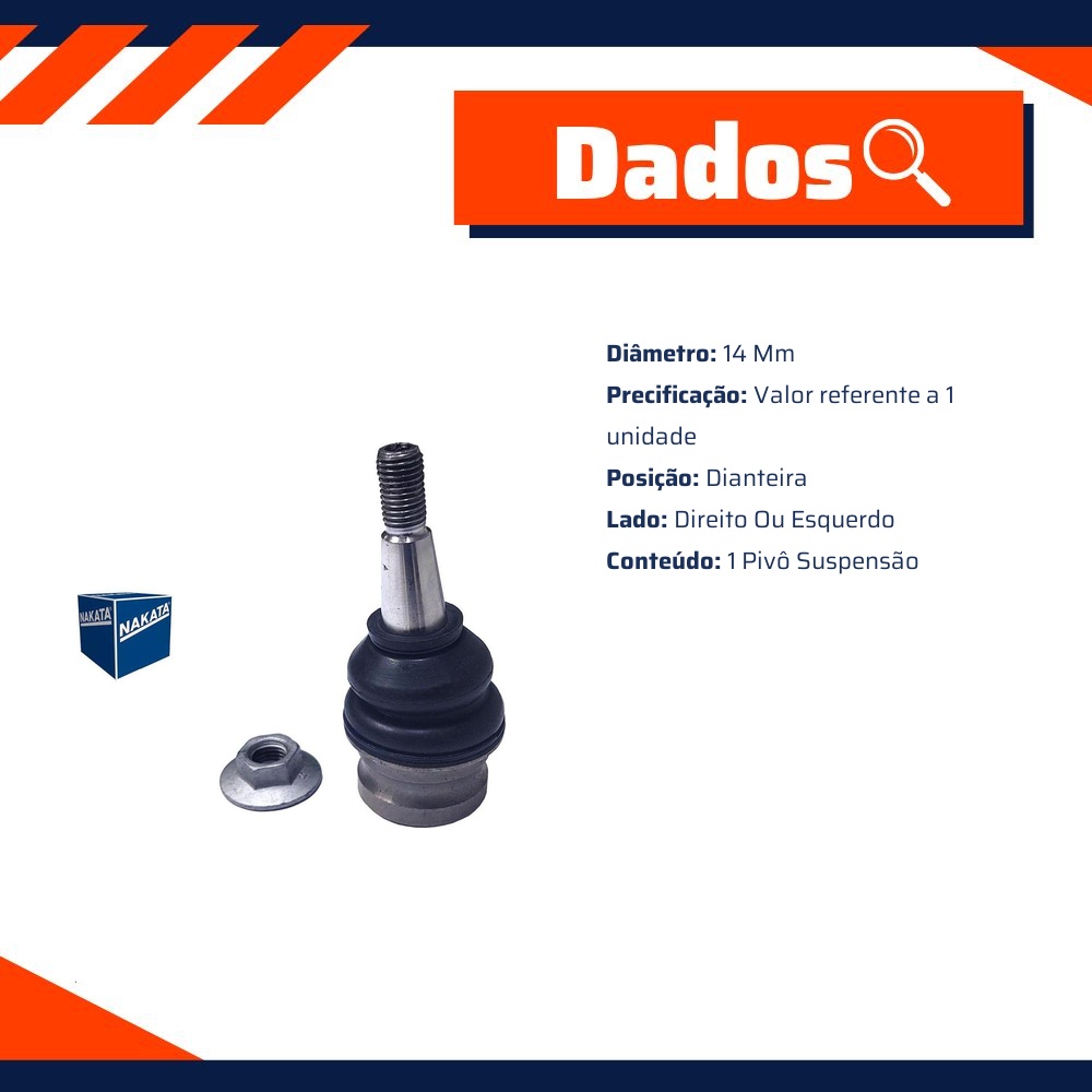 Pivô de Suspensão Dianteiro - Nakata - N 97050