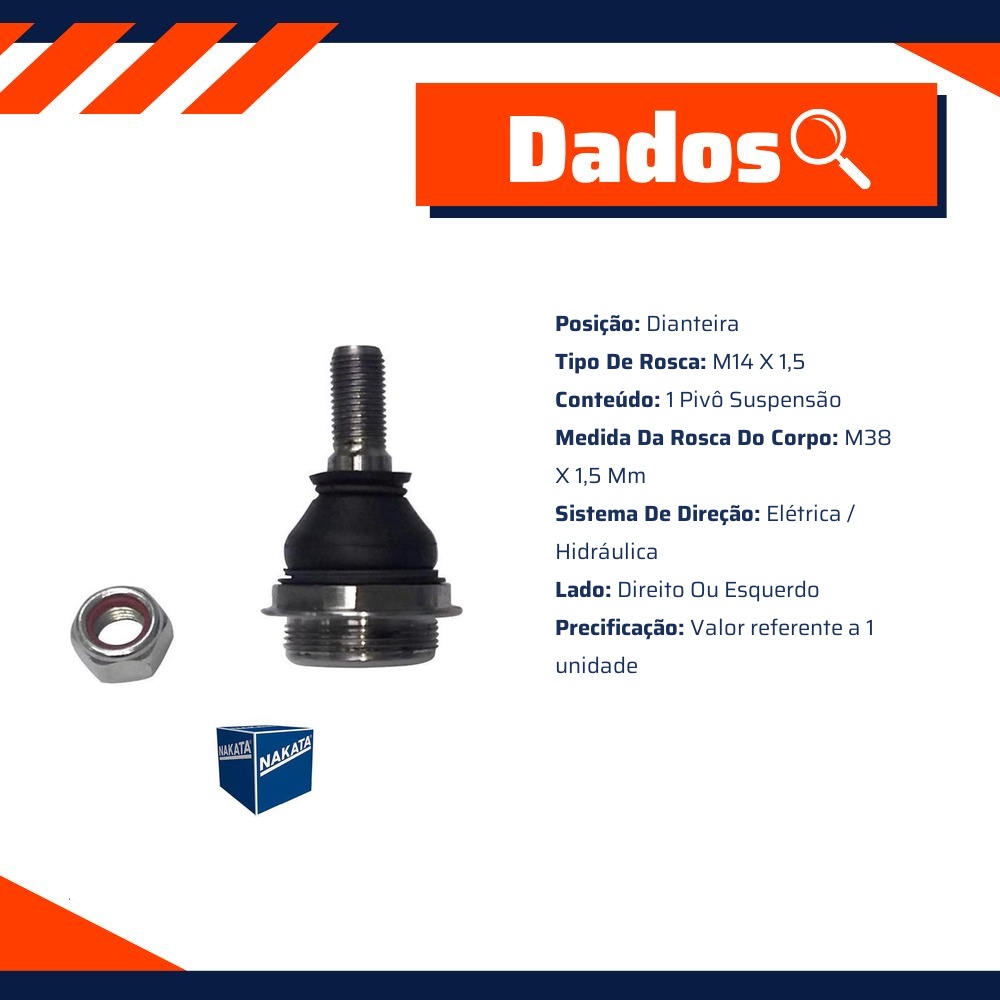 Pivô de Suspensão Dianteiro - Nakata - N 99127