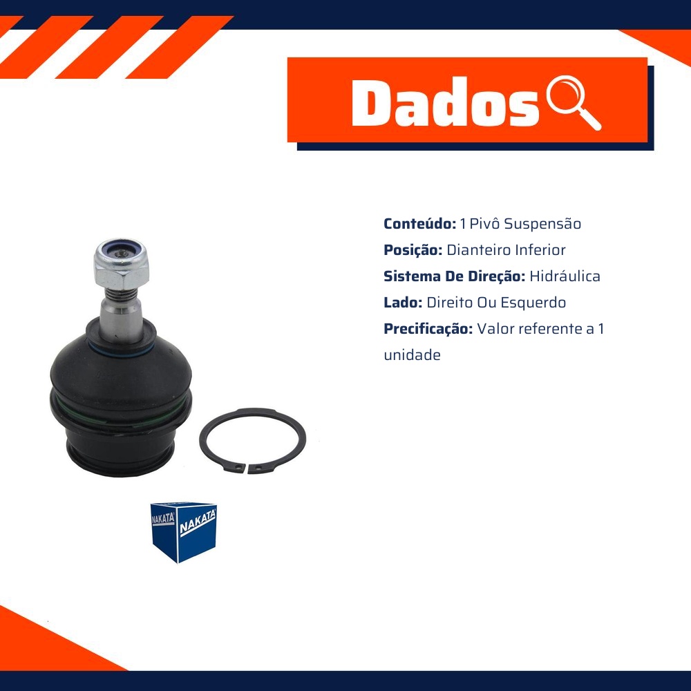 Pivô de Suspensão Dianteiro Inferior para Ford Ranger - Nakata - N 99273