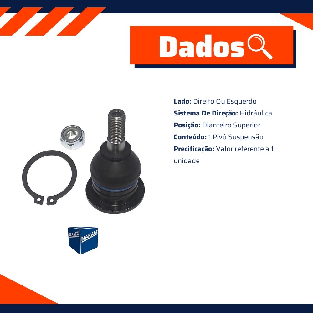 Pivô de Suspensão Dianteiro Superior para Toyota Hilux - Nakata - N 99128