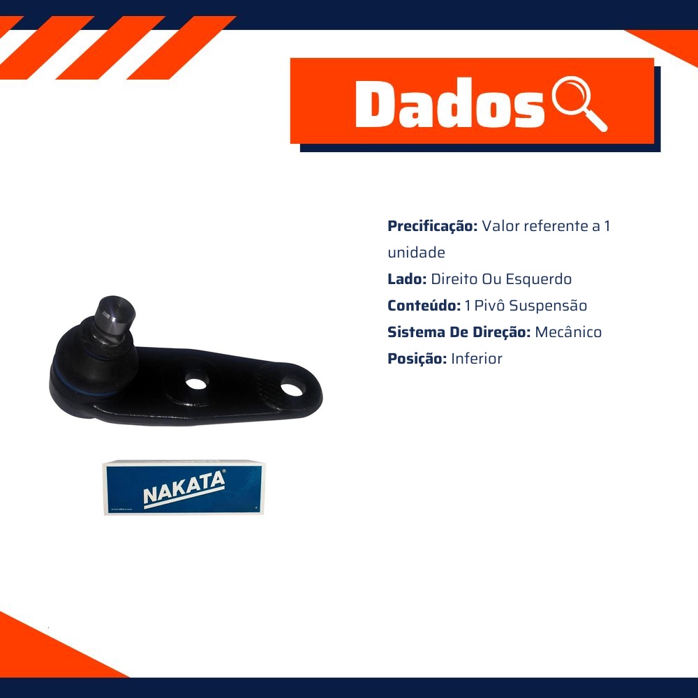 Pivô de Suspensão Inferior - Nakata - N 1020