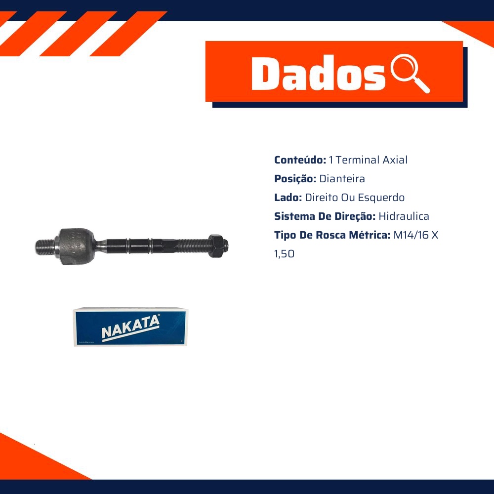 Terminal Axial Dianteiro para KIA Cerato - Nakata - N 99182