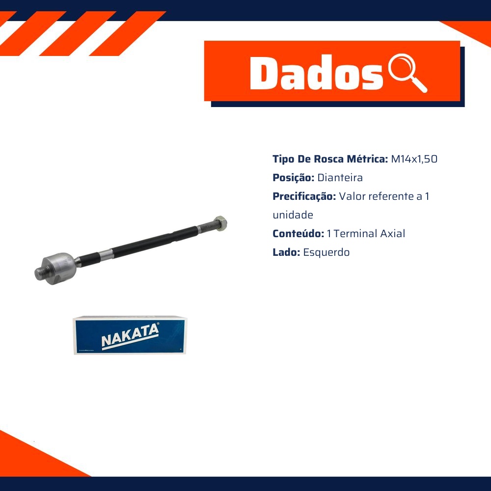 Terminal Axial Dianteiro para Chevrolet Captiva - Nakata - N 93055