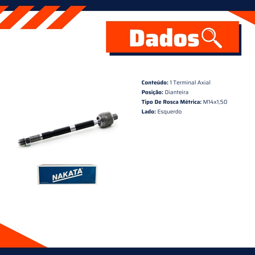 Terminal Axial Dianteiro para Volkswagen Cross Up! e Up! - Nakata - N 97019