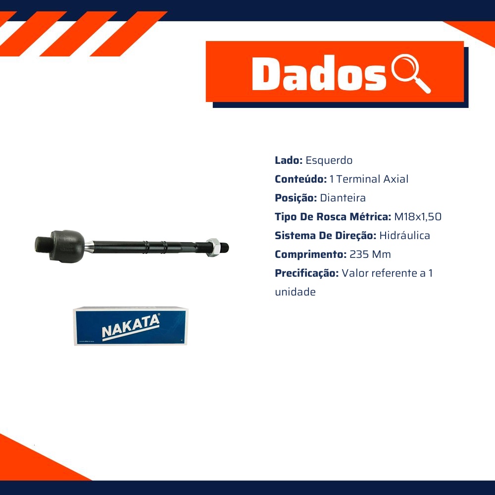 Terminal Axial Dianteiro para Honda City e FIT - Nakata - N 99071