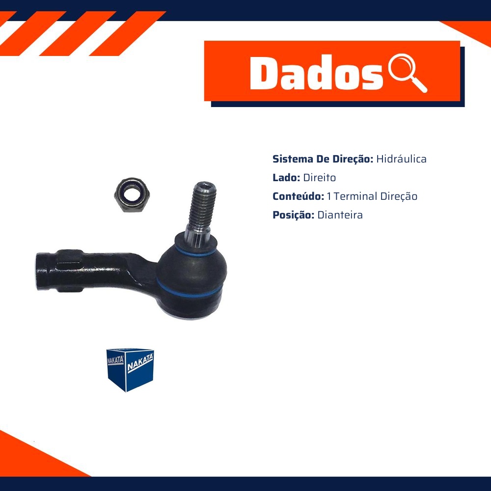 Terminal de Direção Dianteiro Direito para Ford Focus e Focus Sedan - Nakata - N 2125