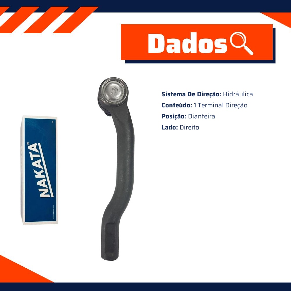 Terminal de Direção Dianteiro Direito para Nissan Grand Livina e Livina - Nakata - N 99236