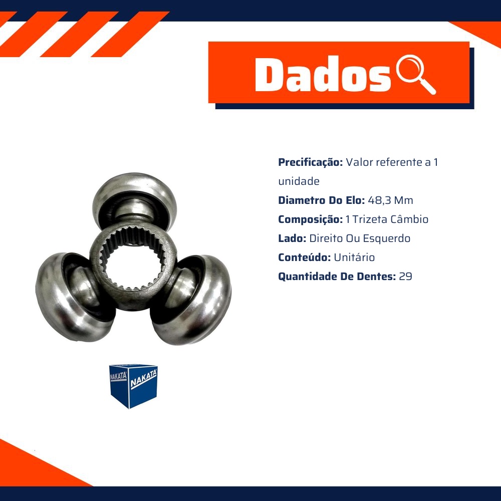 Trizeta Câmbio para Toyota Hilux - Nakata - NJH05-040T