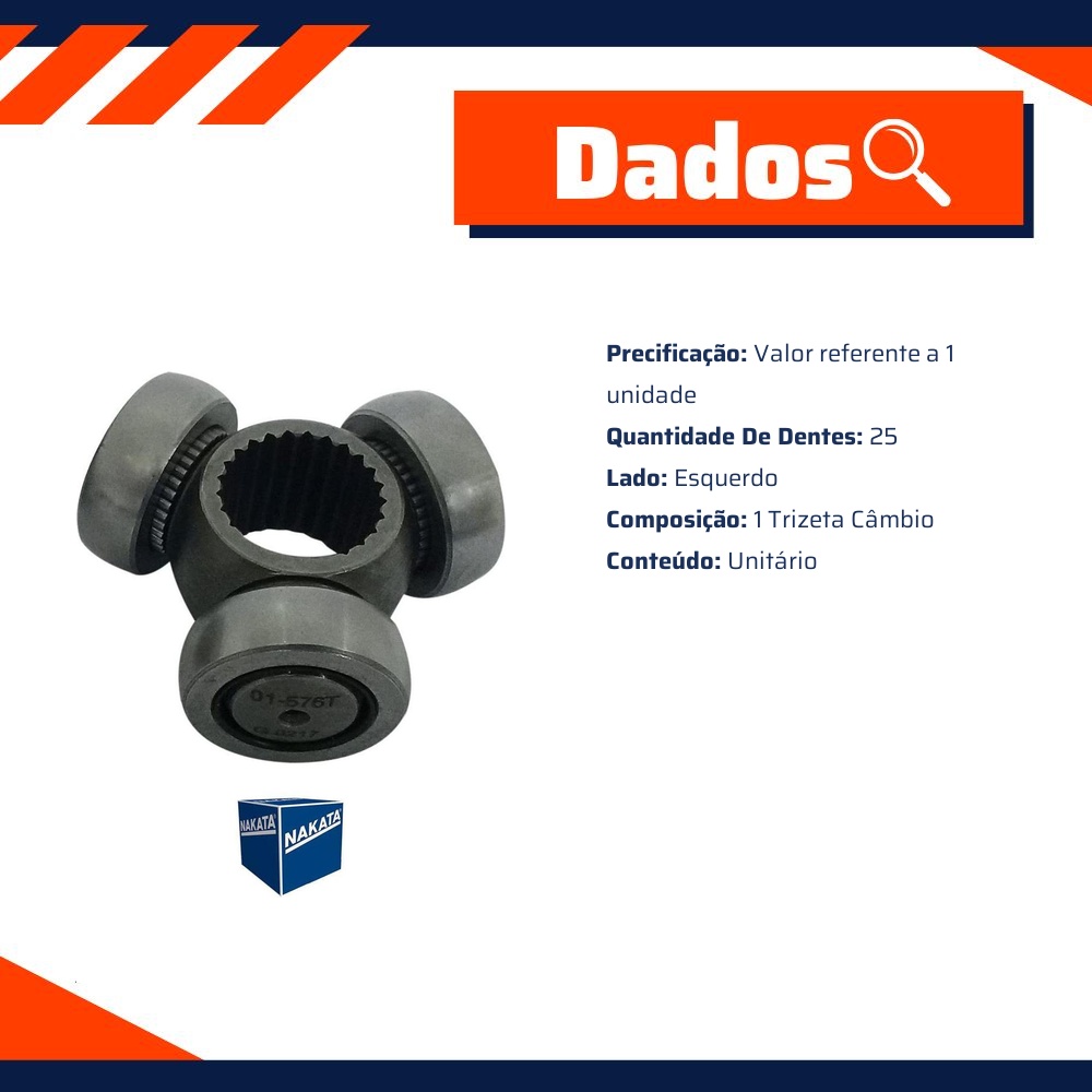 Trizeta Câmbio Esquerdo para Renault Master - Nakata - NJH01-576T