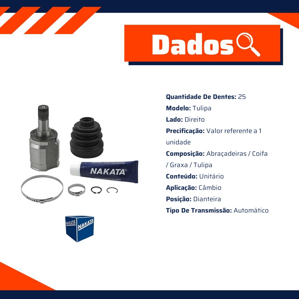 Tulipa para Honda Civic - Nakata - NJH31-406D