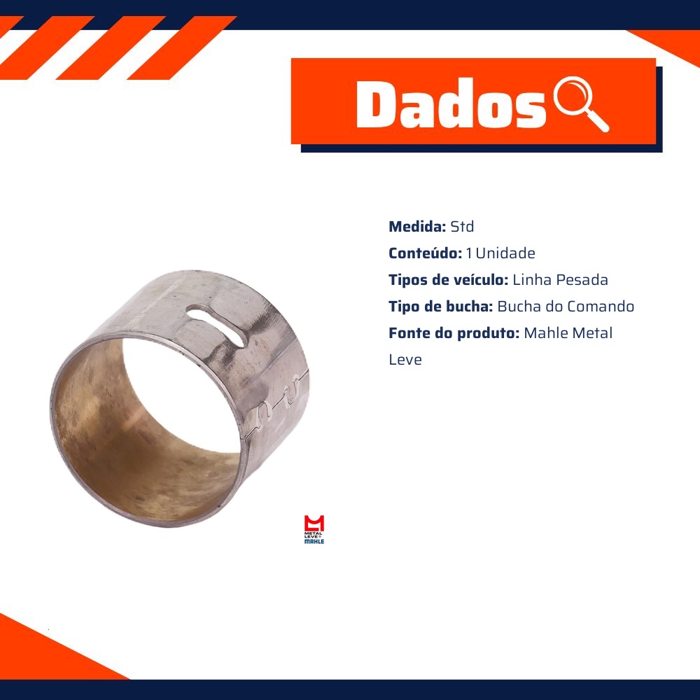 Bucha do Eixo de Comando Std - Mahle Metal Leve - EC-017-J STD