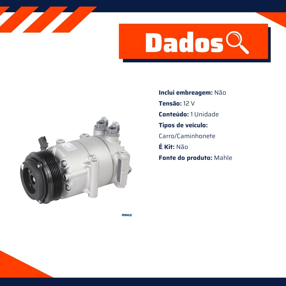 Compressor de Ar Condicionado - Mahle - ACP 333 001S