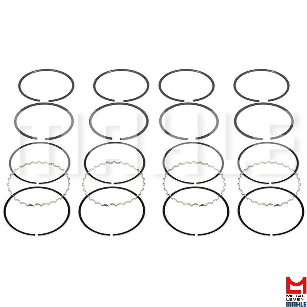 Jogo de Anéis do Pistão 0,50 4 Cilindros para Chevrolet Chevette - Mahle Metal Leve - SNA7002 0,50