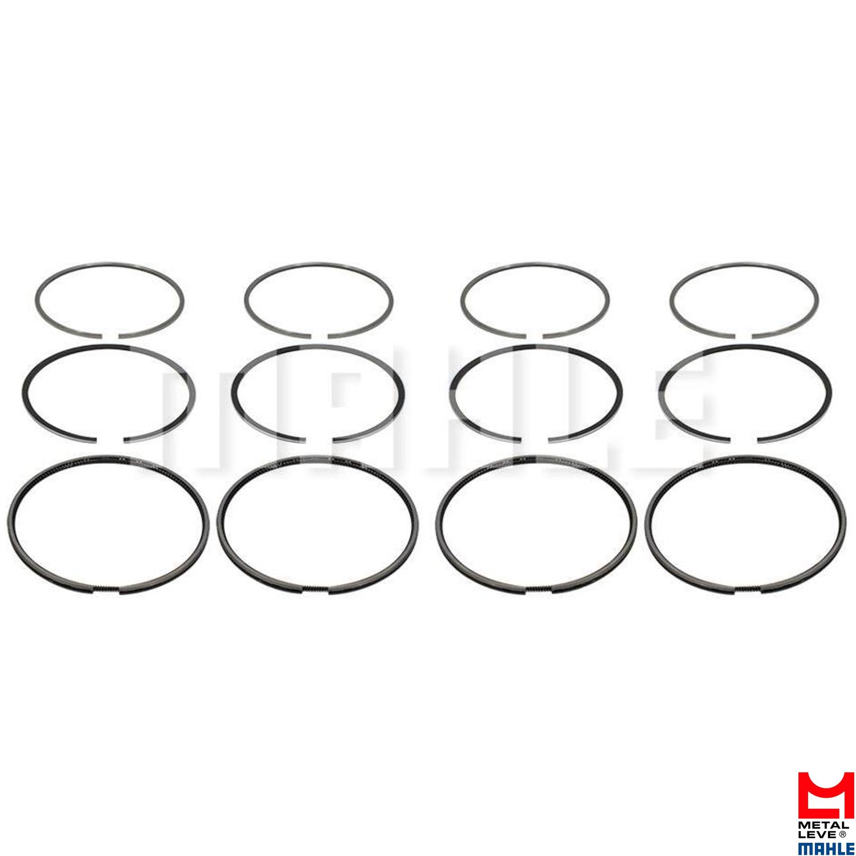 Jogo de Anéis do Pistão 0,50 4 Cilindros para Toyota Bandeirante - Mahle Metal Leve - TH.8719 0,50