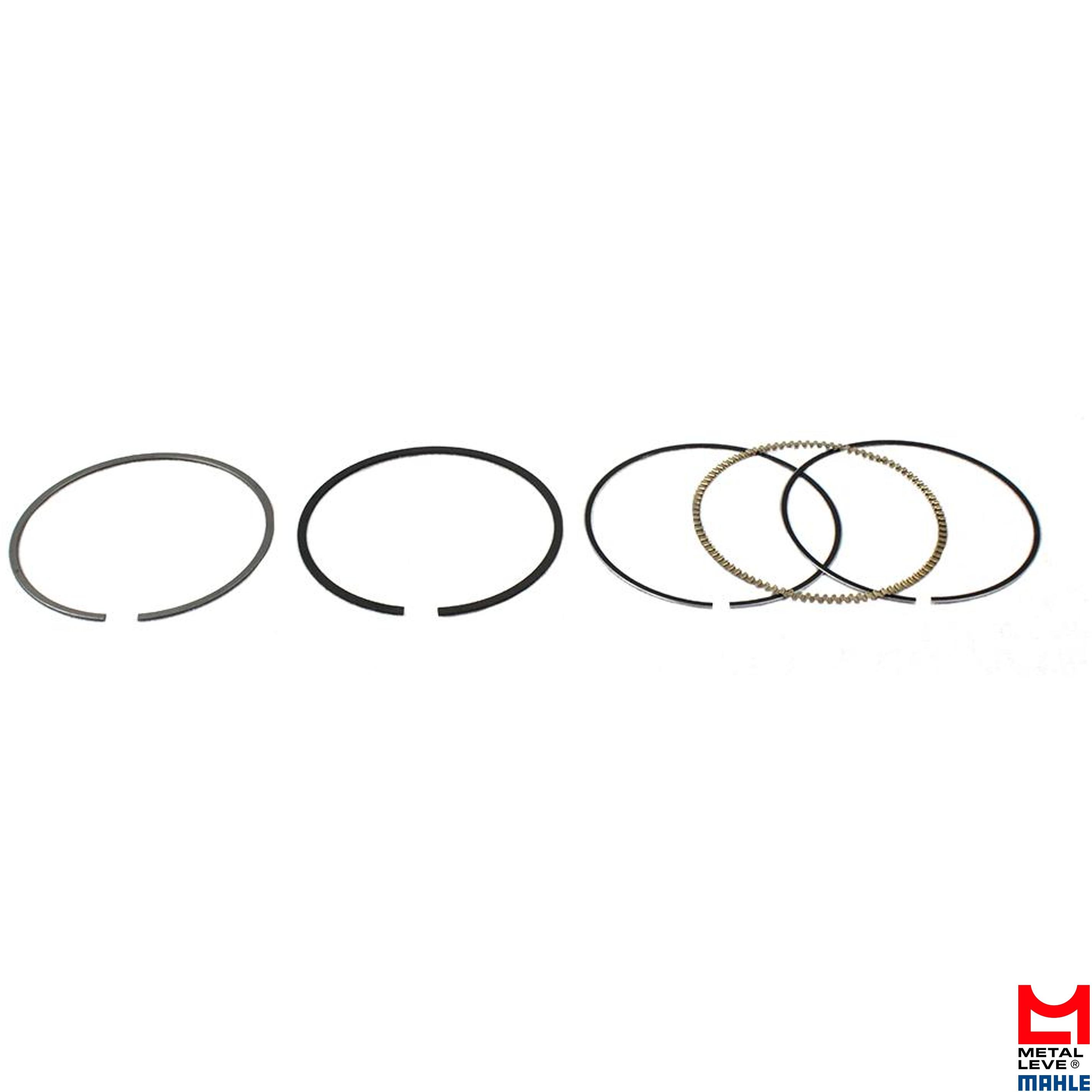 Jogo de Anéis do Pistão 0,75 1 Cilindro para Honda XRE 190 - Mahle Metal Leve - AA.9243 0,75
