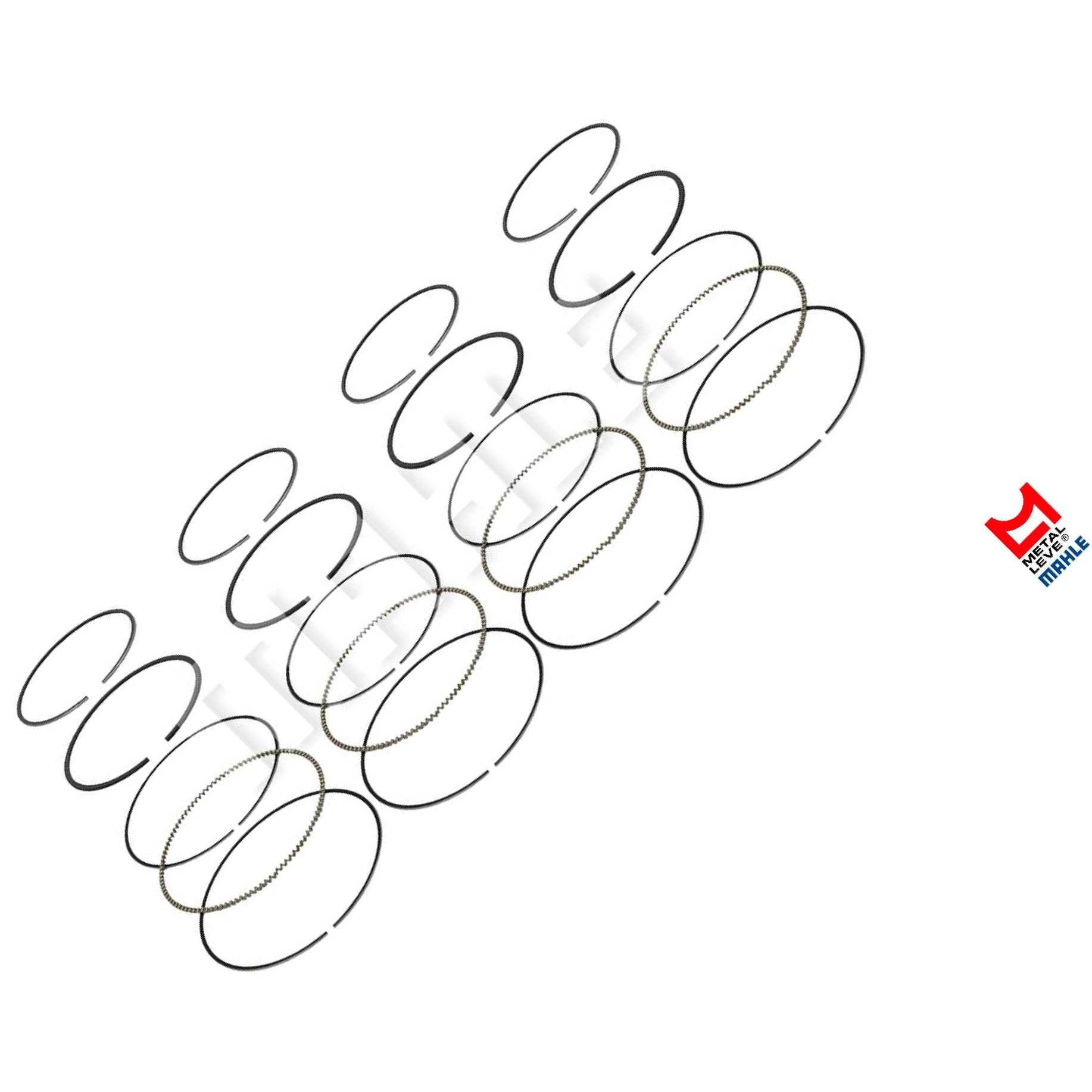 Jogo de Anéis do Pistão STD 4 Cilindros - Mahle Metal Leve - AA.9130 STD
