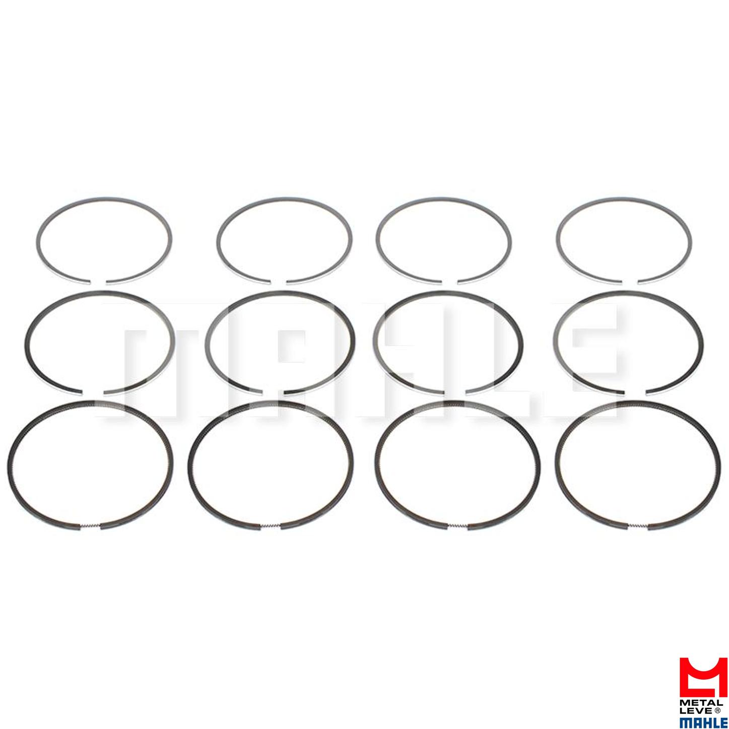 Jogo de Anéis do Pistão STD 4 Cilindros para Hyundai H 100 e H-1 STAREX - Mahle Metal Leve - DD.1034 STD