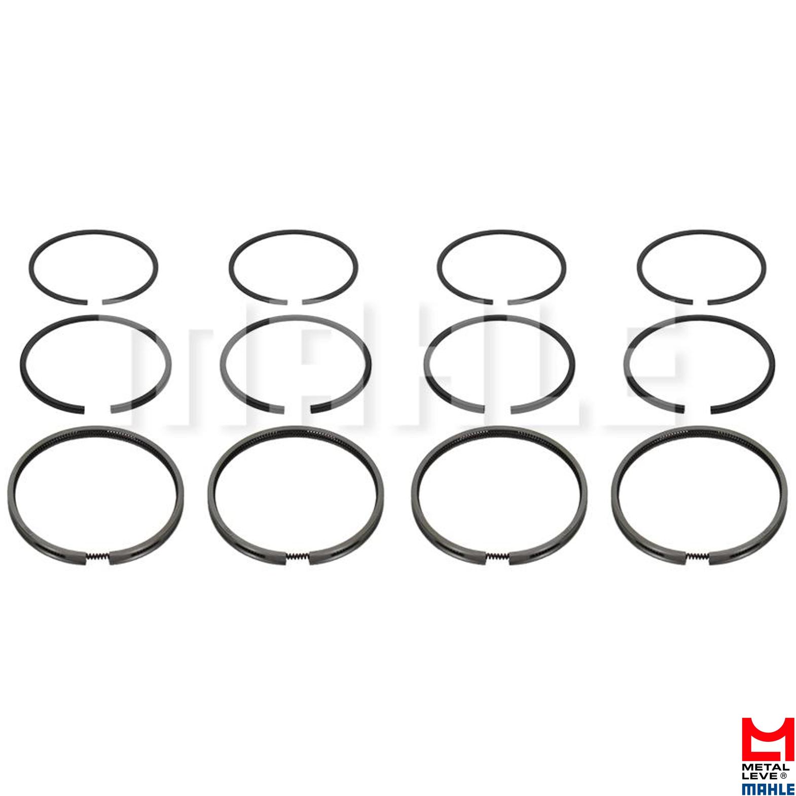 Jogo de Anéis do Pistão STD 4 Cilindros para Fiat Tempra - Mahle Metal Leve - LD.6943 STD
