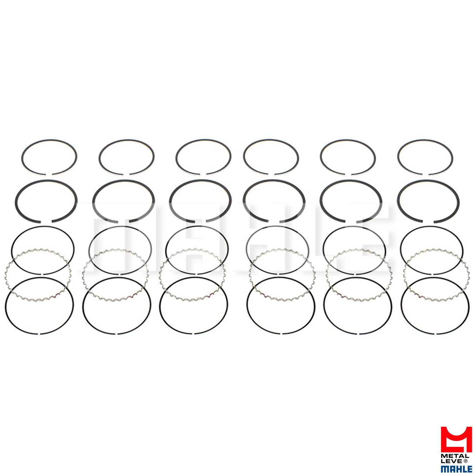 Jogo de Anéis do Pistão STD 6 Cilindros para Toyota Camry e Hilux SW4 - Mahle Metal Leve - DA.7448 STD