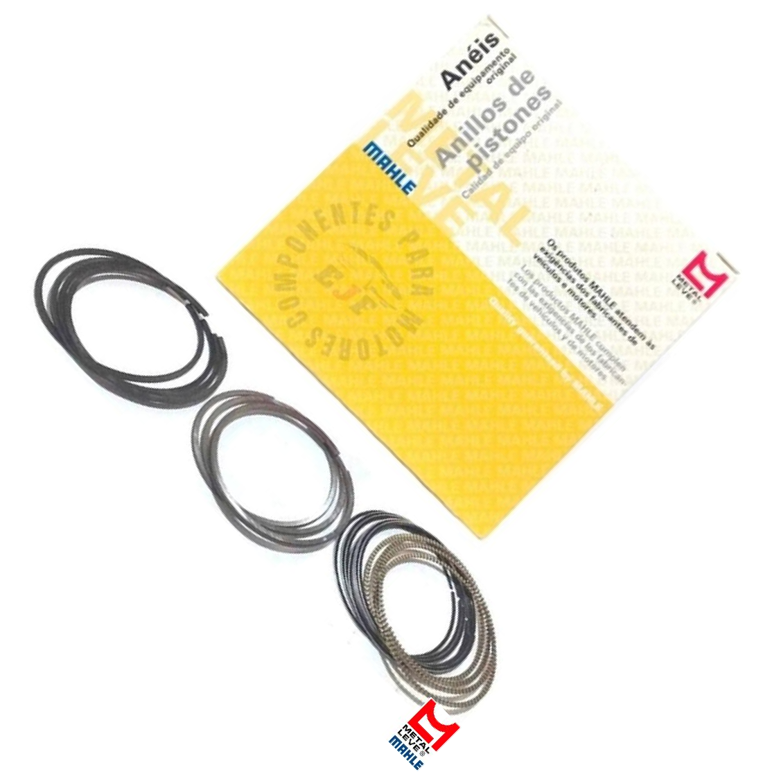 Jogo de Anéis do Pistão STD 4 Cilindros para Chevrolet S10 - Mahle Metal Leve - PA.9367 STD