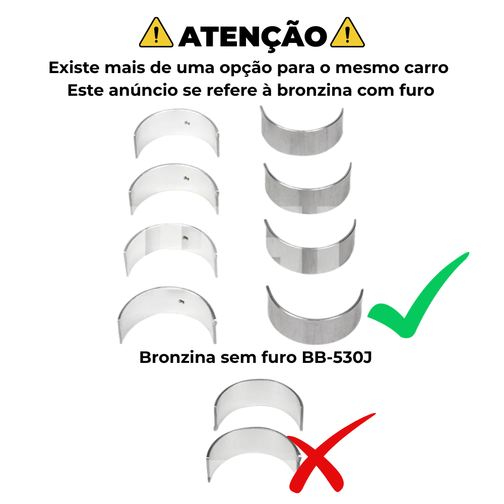 Jogo de Bronzina de Biela 0,30 - Mahle Metal Leve - BB-542-J 0,30