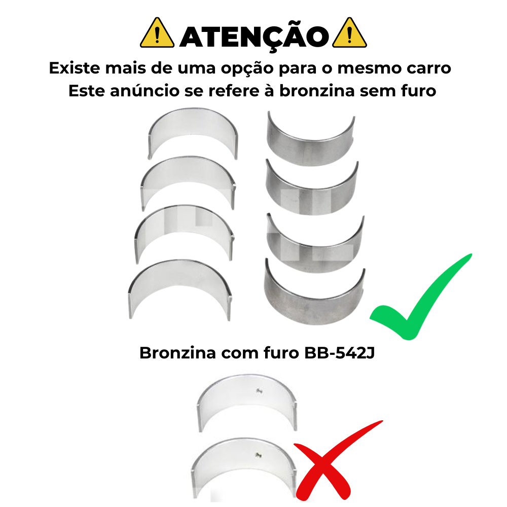 Jogo de Bronzina de Biela 0,80 - Mahle Metal Leve - BB-530-J 0,80