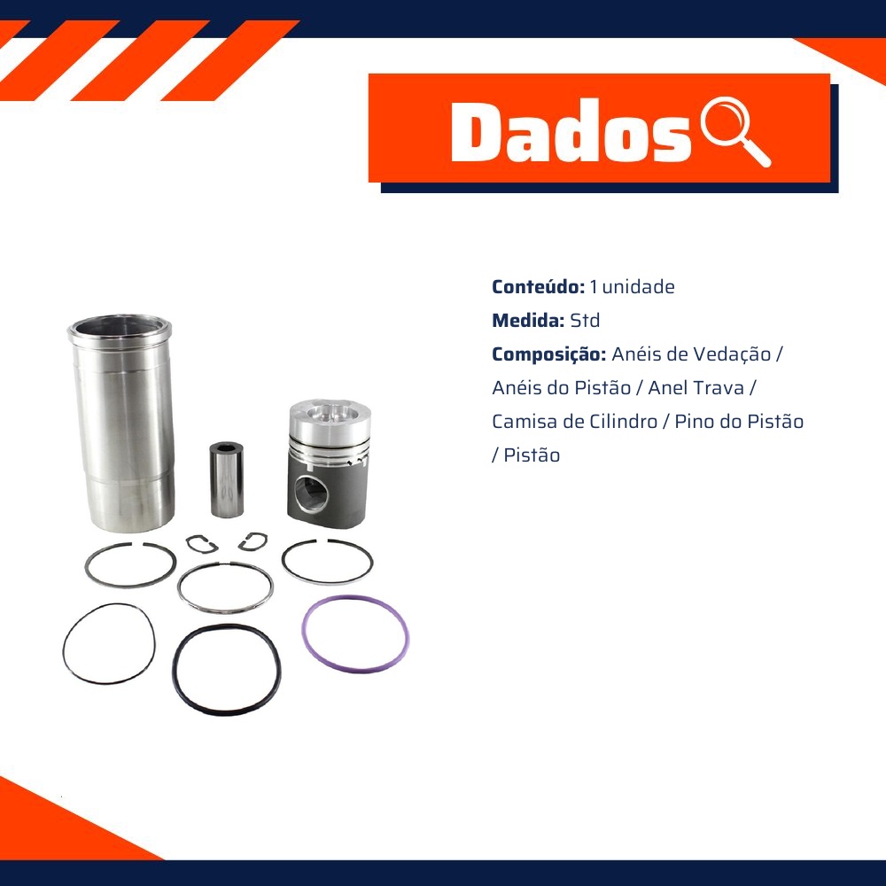 Kit para Motor STD para Volvo B 10 M e B 58 - Mahle Metal Leve - K1731 WS STD
