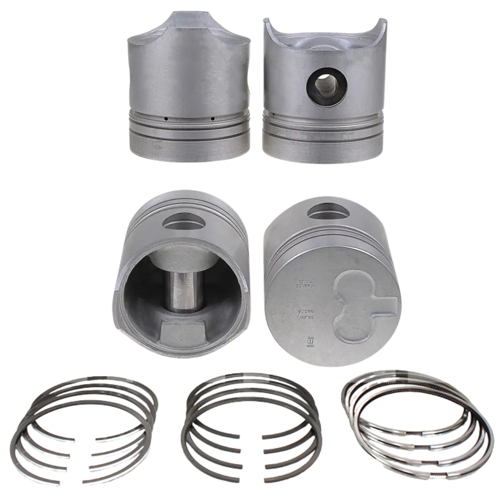 Jogo com 2 Pistões com Anéis 0,40 para Peugeot 504 - Mahle Metal Leve - P&A2203 0,40