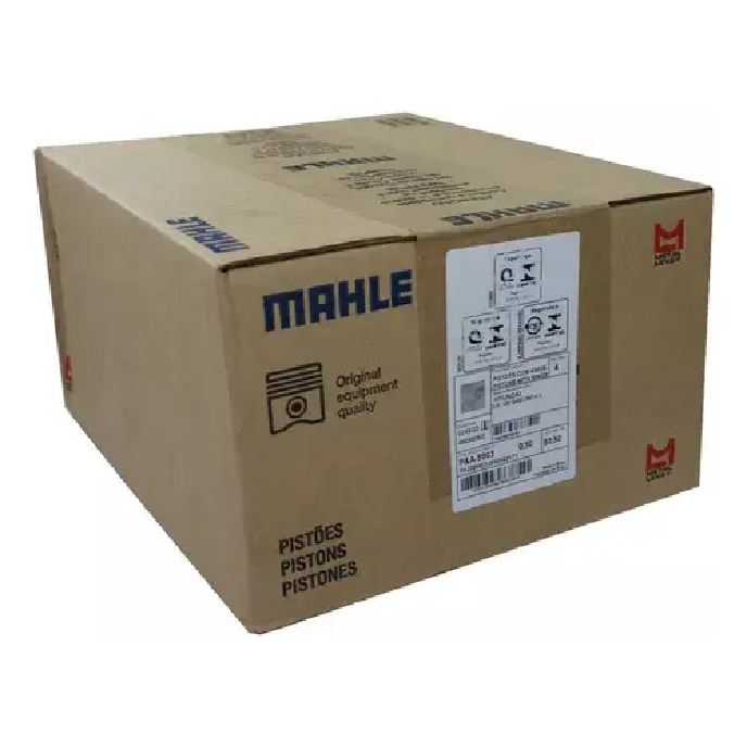 Jogo com 4 Pistões com Anéis 0,50 - Mahle Metal Leve - P&A9903 0,50