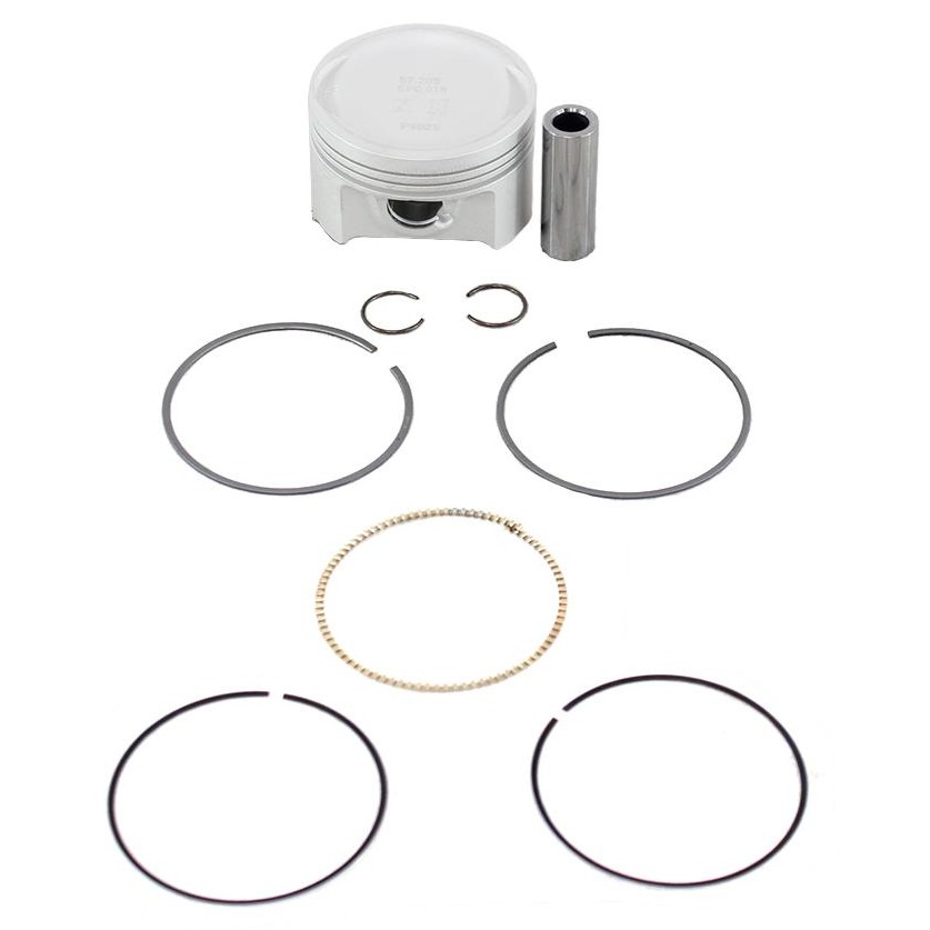 Pistão com Anéis 0,50 para Honda CG 160 e NXR 160 BROS - Mahle Metal Leve - P&A9825 0,50