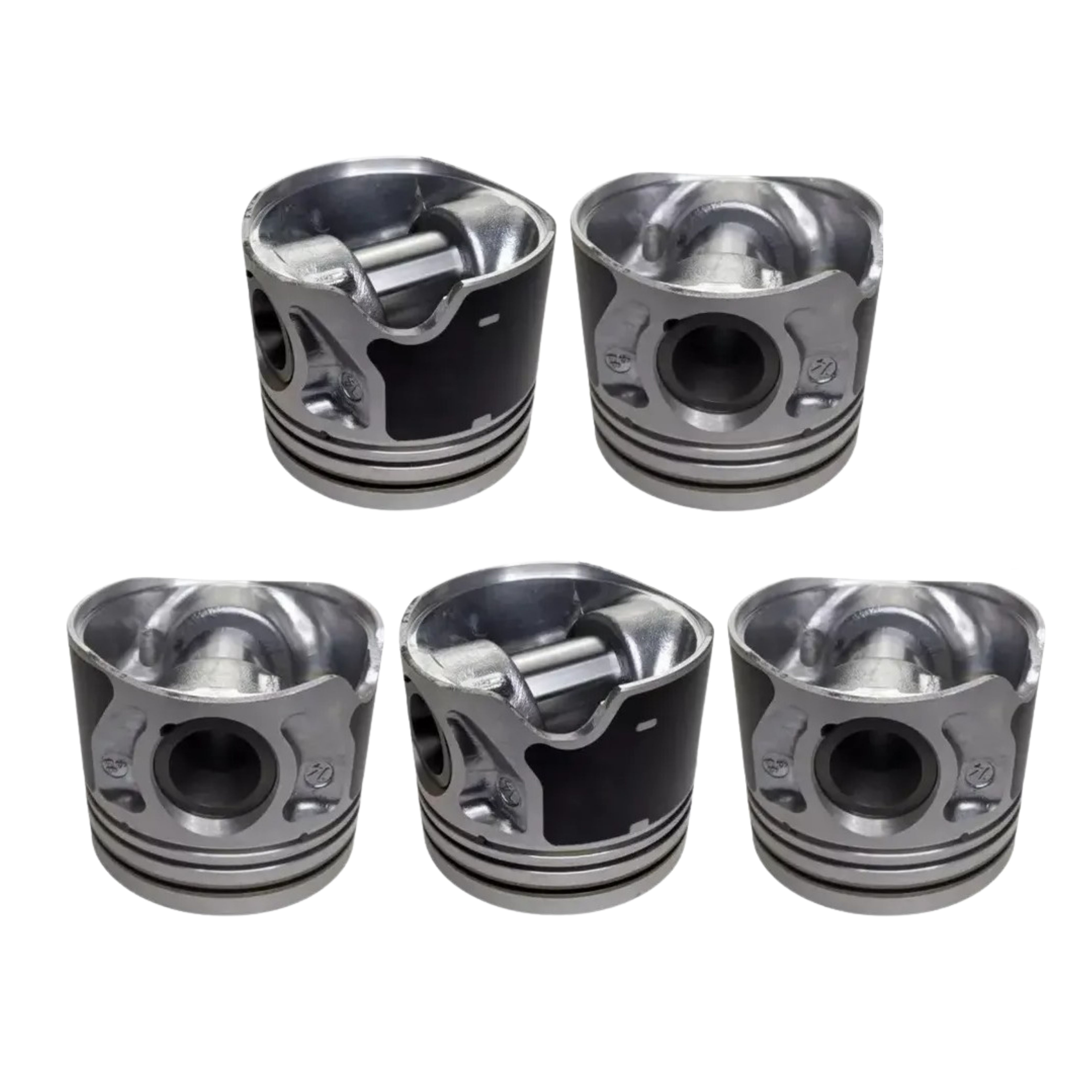Jogo 5 Pistão com Anéis 0,50 para Ford Ranger e Troller T4 - Mahle Metal Leve - P&A9862 0,50