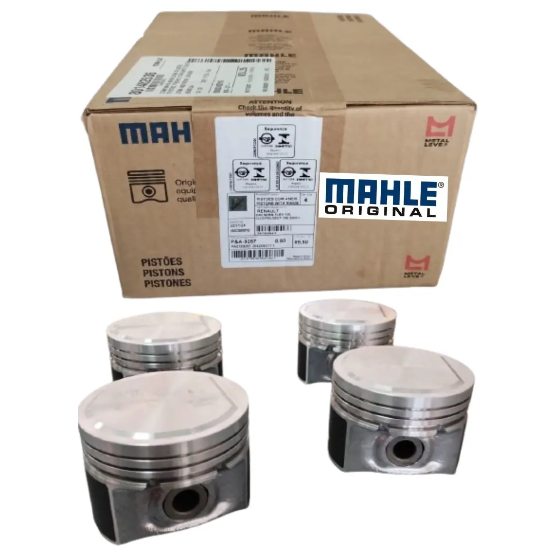 Jogo com 4 Pistões com Anéis 0,50 - Mahle Metal Leve - P&A9267 0,50