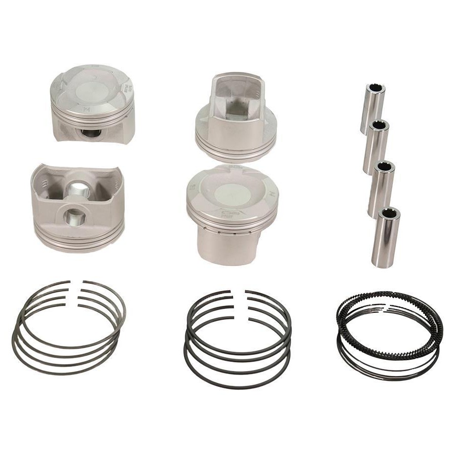 Jogo com 4 Pistões com Anéis 0,50 para JAC J2 e J3 - Mahle Metal Leve - P&A9687 0,50