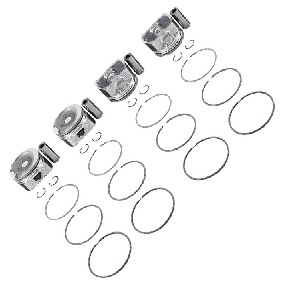 Jogo com 4 Pistões com Anéis 1,00 para Toyota Corolla e Fielder - Mahle Metal Leve - P&A9660 1,00