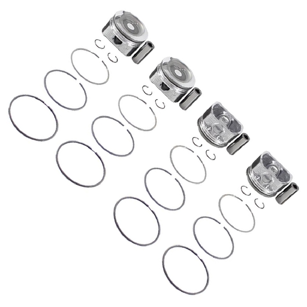 Jogo com 4 Pistões com Anéis 1,00 para Toyota Corolla e Fielder - Mahle Metal Leve - P&A9660 1,00