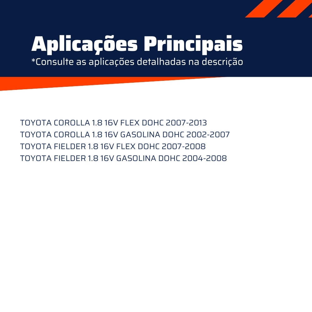 Jogo com 4 Pistões com Anéis 1,00 para Toyota Corolla e Fielder - Mahle Metal Leve - P&A9660 1,00