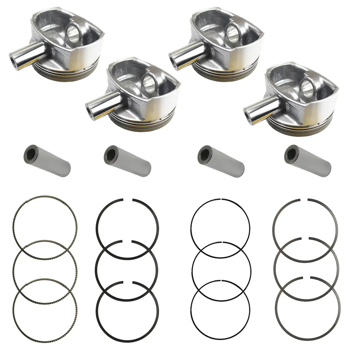 Jogo com 4 Pistões com Anéis STD - Mahle Metal Leve - P&A9712 STD