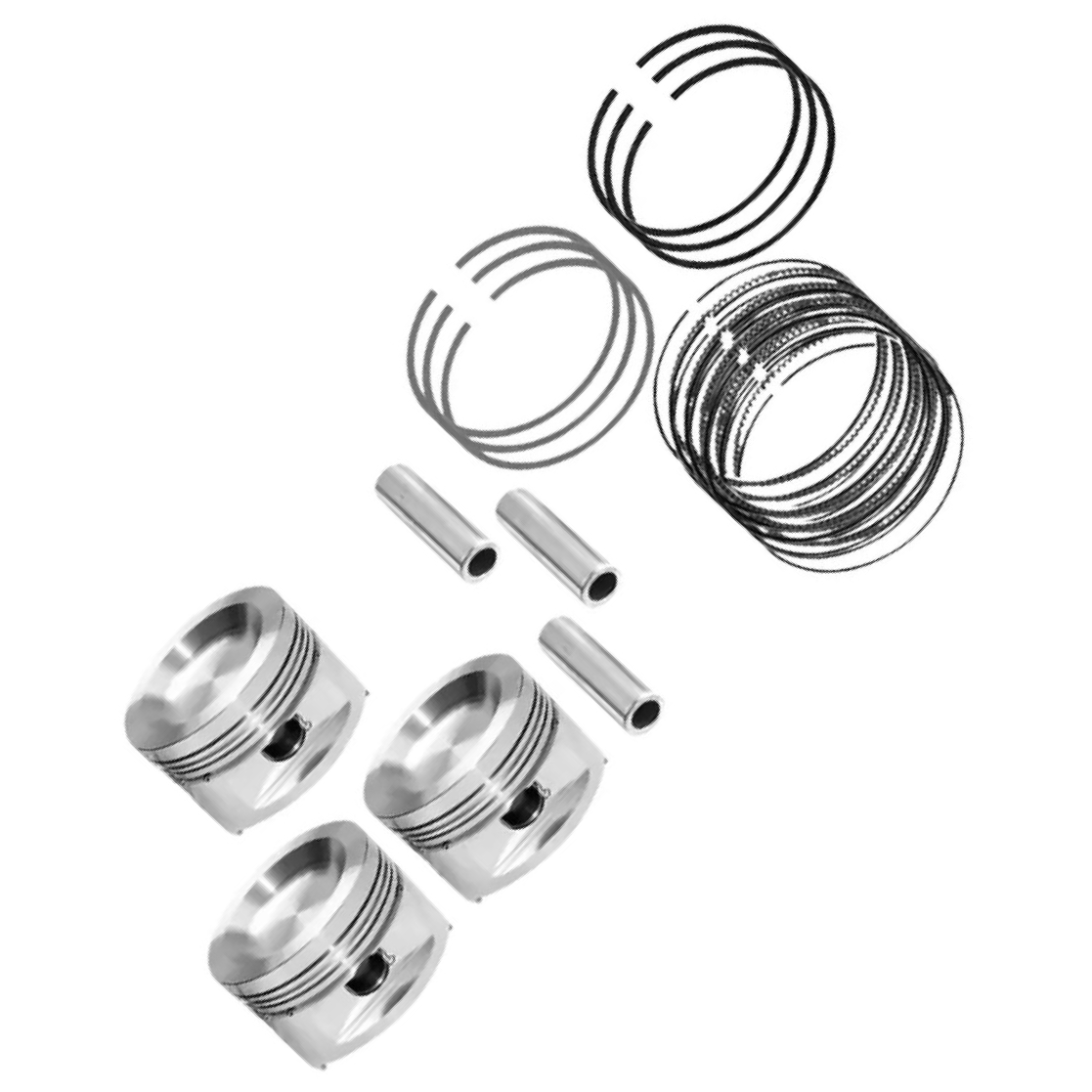 Jogo com 3 Pistões com Anéis STD - Mahle Metal Leve - P&A9739 STD
