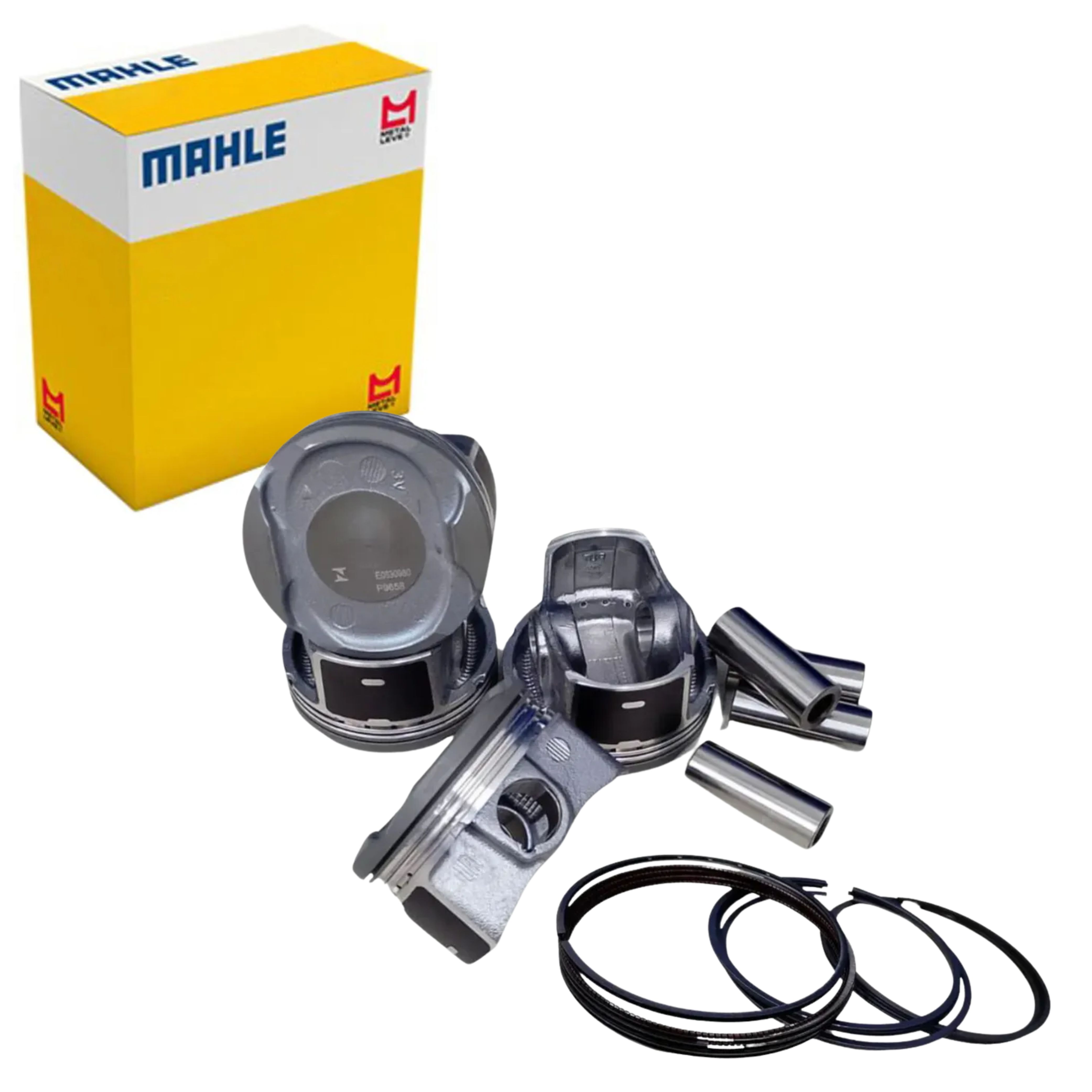 Jogo com 4 Pistões com Anéis STD para Toyota Corolla - Mahle Metal Leve - P&A9658 STD