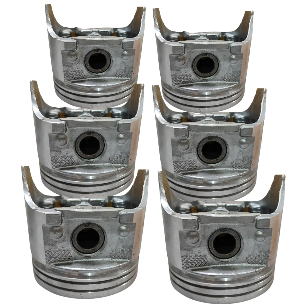 Jogo com 6 Pistões do Motor STD - Mahle Metal Leve - P1107 STD