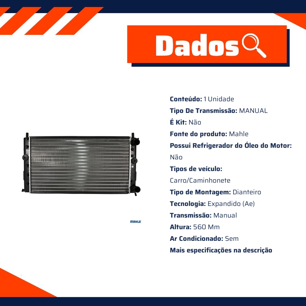 Radiador de Água - Mahle Behr - CR 2188 000S